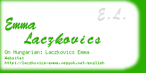 emma laczkovics business card